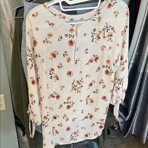 Papermoon Floral Blouse - White and Orange